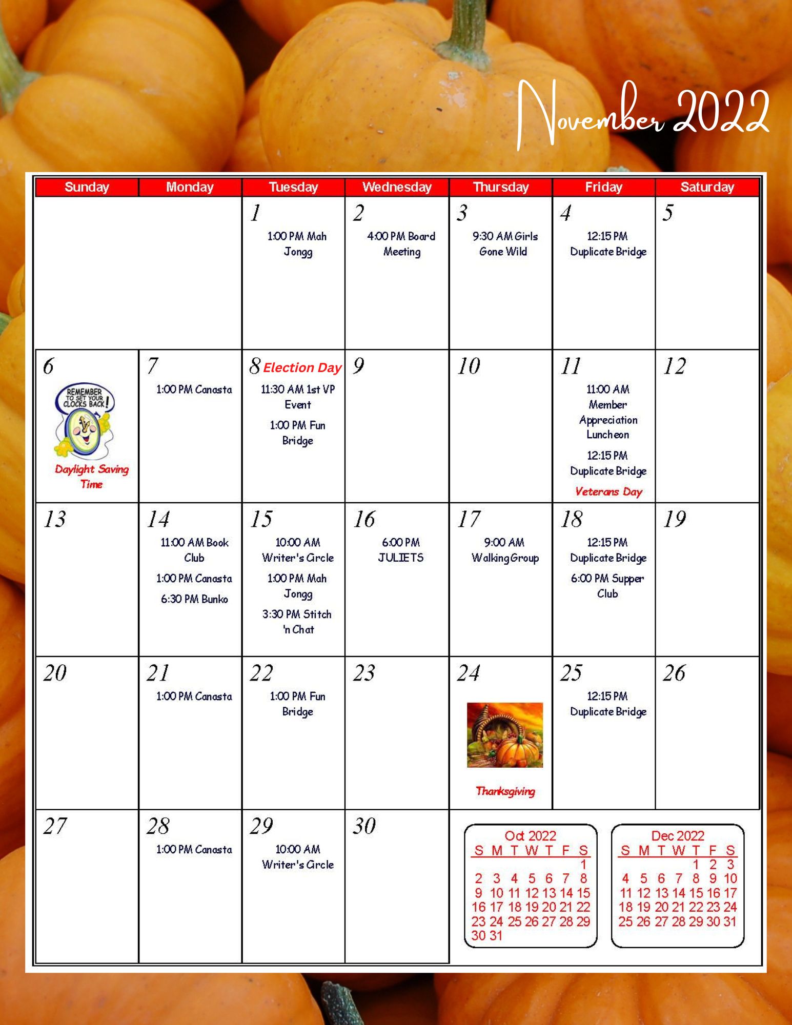 Calendar Club of the Greater Park City Area
