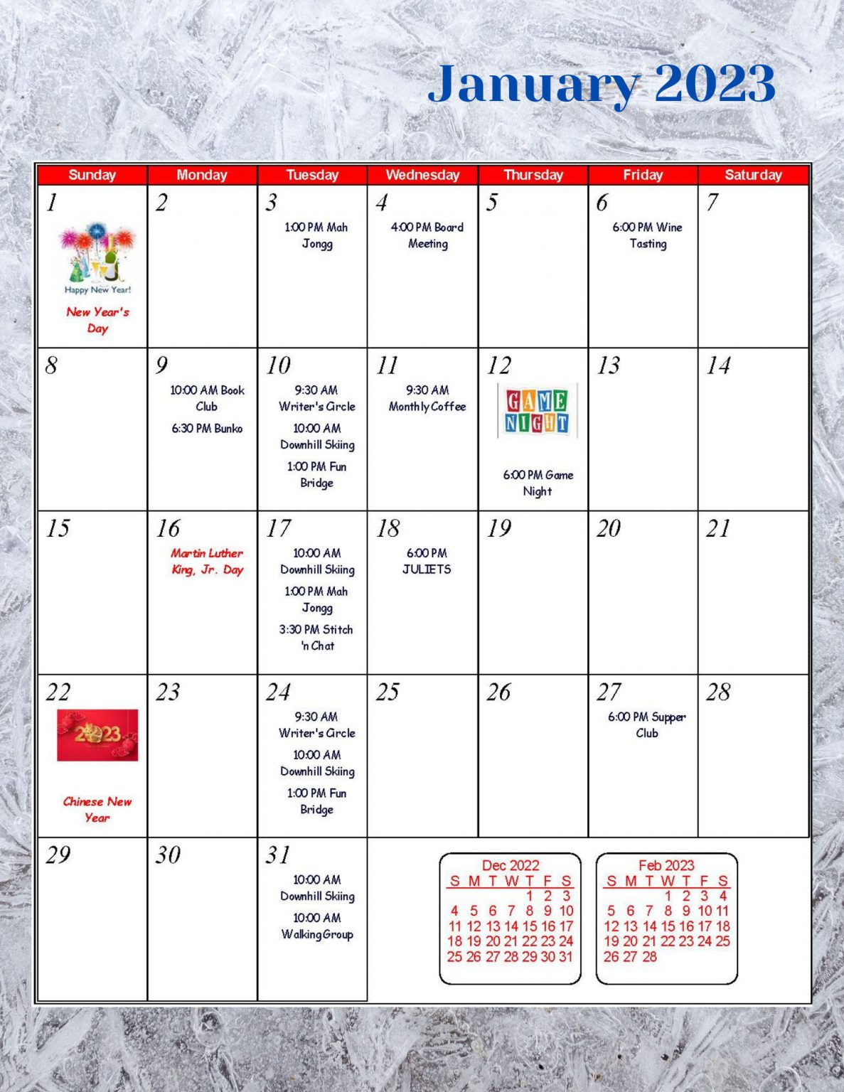 Calendar Club of the Greater Park City Area