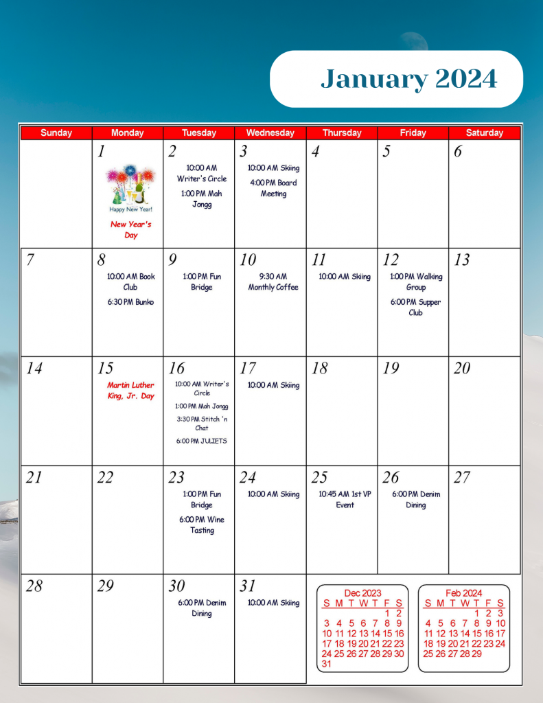 Calendar Club of the Greater Park City Area